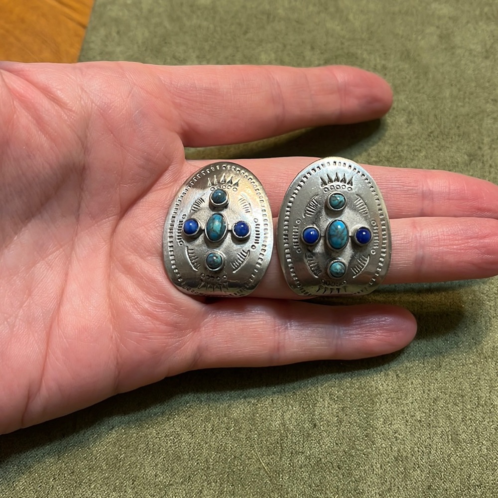 Southwestern Style Oval Earrings